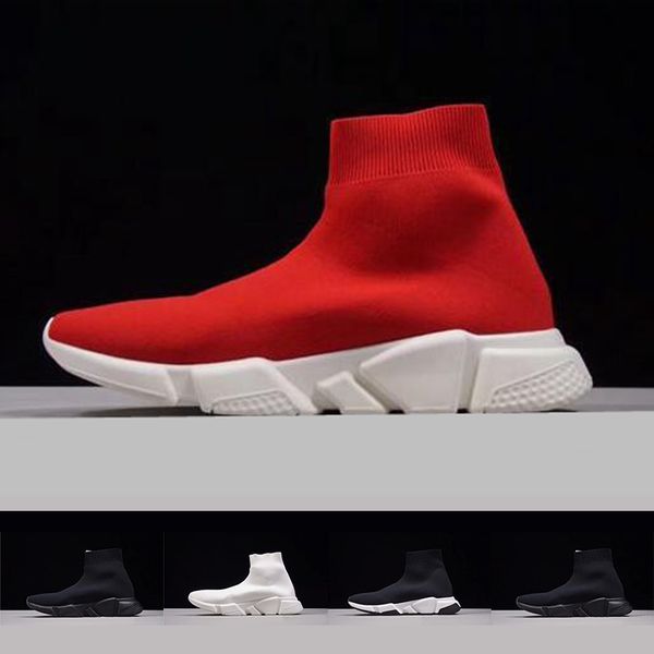 

2019 shoes speed trainer black red gypsophila triple black fashion flat sock boots men women casual shoes runner with dust bag7-11 lzs8
