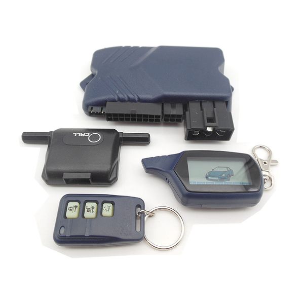 

two-way car burglar alarm keychain rc anti-theft device system russian version two way other for twage starline b9