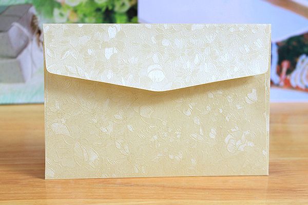 

50pcs/lot pearly paper 120g 17.5*12.5cm wedding envelope,business envelope, camellia embossed, pink, gold, white