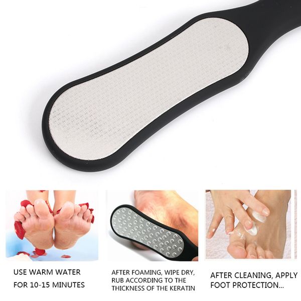 

stainless steel double-sided pedicure callus remover tool removal foot care tools