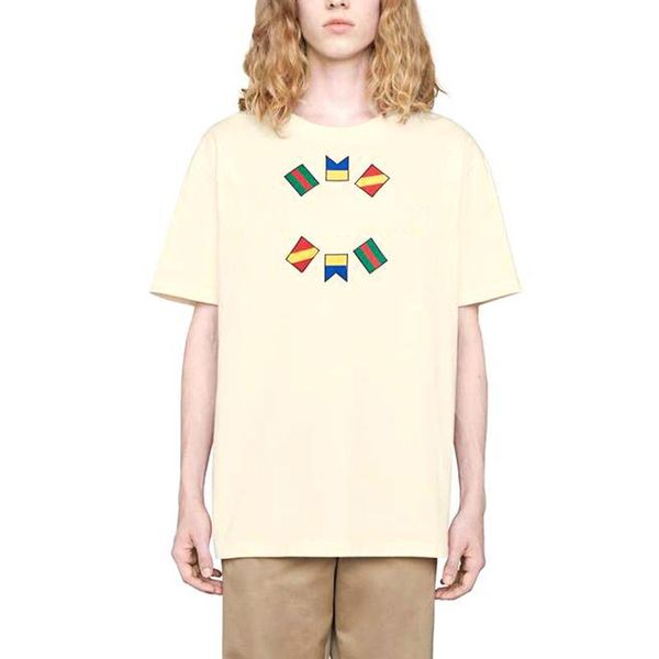 

20ss сделано в италии t-shirt геометрическая logo письмо printed tee простые мода короткие рукава мужчины женщины лето high street тенниска, White;black