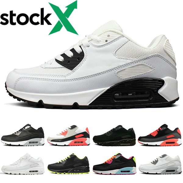 

fashion 90 90s men women running shoes black croc white oreo infrared outdoor mens womens suede trainers sports sneakers size 36-45, White;red