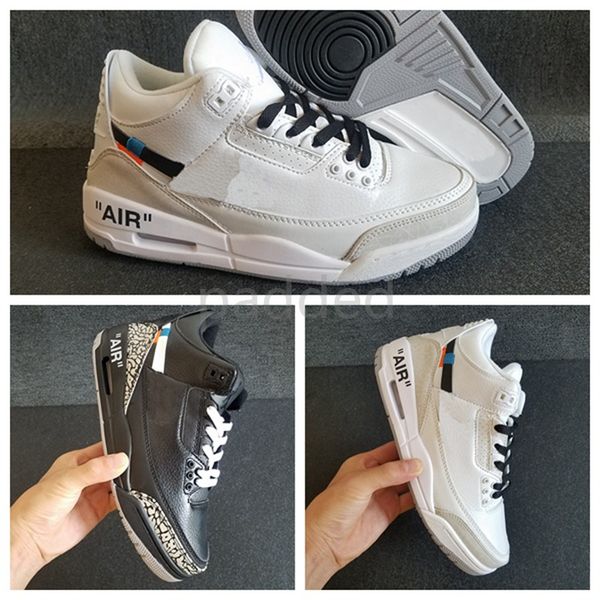 

new off jumpman 3 3s mens basketball shoes white black outdoor trainers men designer sports sneakers size 40-47, White;red