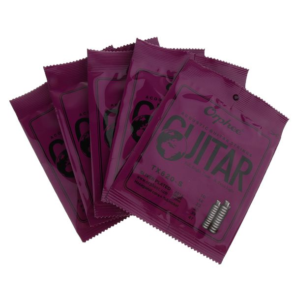 

5 sets acoustic guitar strings e-b-g-d-a-e for 6 string guitar parts