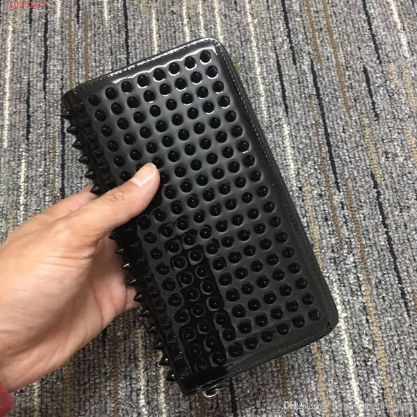 

wholesale lady long wallet hallmark spikes designer flat pockets purse card holder original box men classic panettone wallet with box, Red;black