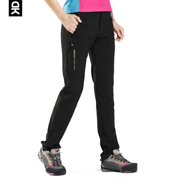 

little donkey andy women outdoor hiking black pants thin waterproof summer trousers plus size slim sport fishing female pants, Black;green