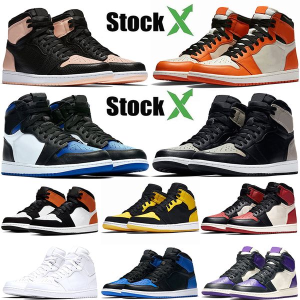 

wholesale 2020 fashion women basketball shoes 1s crimson tint gold game royal shadow grey men jumpman 1 trainers sport sneakers, White;red