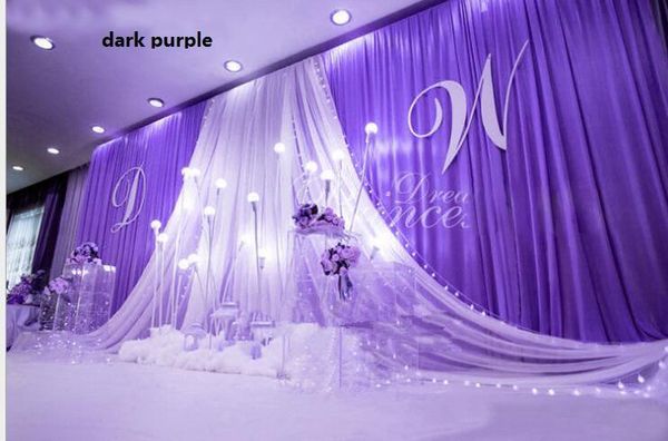 High Quality Background Drop Wedding Party Stage Celebration Background Satin Curtain Drape Pillar Ceiling Backdrop Marriage Decoration Veil Elmo