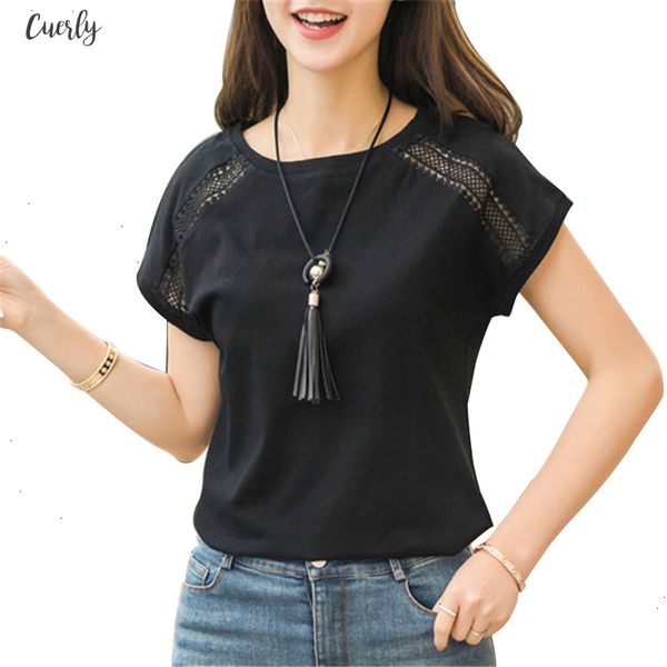 

cotton summer blouses lace batwing sleeve shirts for womens shirts plus size women clothing korean 2020 blusas female b65, White
