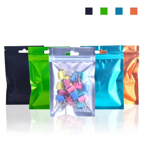 

color matte aluminum pull-bone bag sealed packaging bag translucent hanging hole