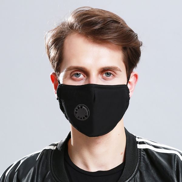 

cotton anti haze anti-dust face mask pm2.5 activated carbon filter respirator mouth-muffle, Black