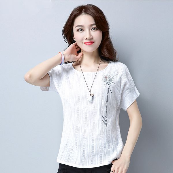 

women t shirt women short summer new ironing t shirt woman short mouw fashion cats shirts flowers female colour brain, White