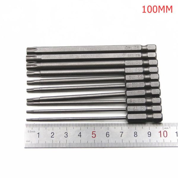 

50mm /75mm / 100mm security bit set tamper proof screwdriver drill bit magnetic torx screwdriver bits 1/4" hand tools driver