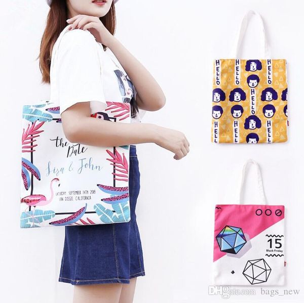 

fashion women single shoulder bag design simple handbags female portable single shopping bags summer women canvas beach bag