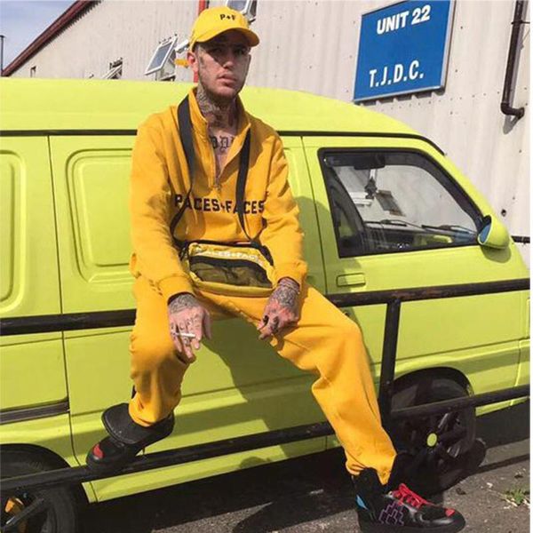 

дизайнер роскошных mens hoodies hip hop streetwear пуловер plus face pf фуфайка хлопок желтого место + сталкивается толстовка, Black