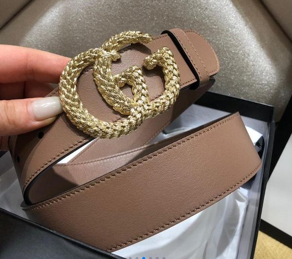 

Women fa hion de igner belt with rhine tone for jean ladie gold mooth buckle metal leather belt ceinture cuir femme, Black;brown