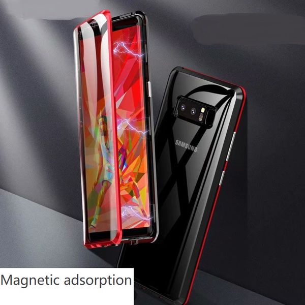 

2на1 гибридный магнитный адсорбция закаленное стекло чехол для Samsung Galaxy Примечани