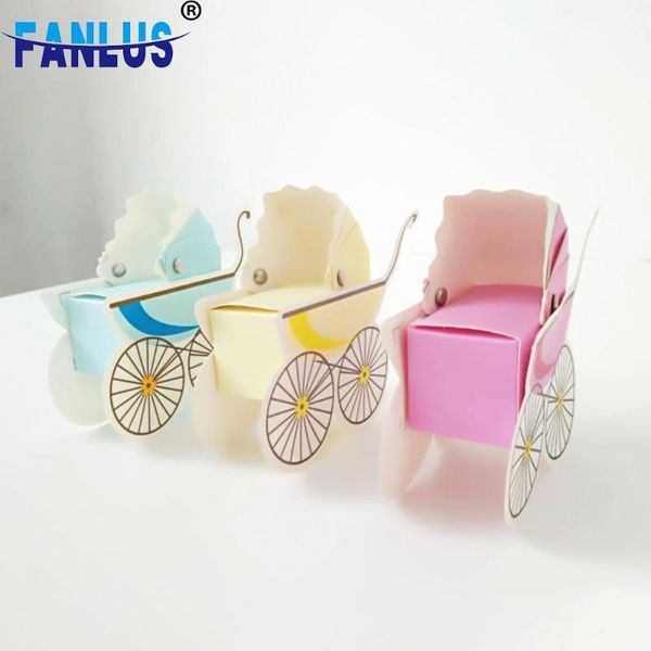 

paperboard baby carriage gift box baby shower birthday party candy box cute shape wedding party favor cartoon paper boxes