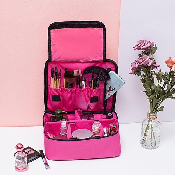 

zipper waterproof oxford cloth tote makeup bag cosmetics case storage travel portable organizer large capacity