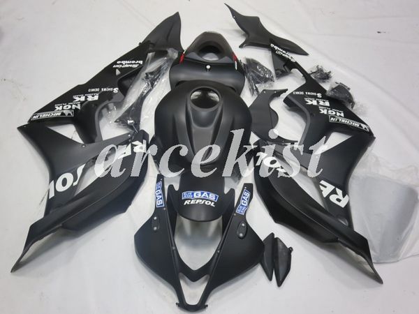 

4 бесплатные подарки новые abs полный обтекатели комплекты подходят для honda cbr600rr f5 2007 2008 07 08 кузовного установлен матовый черны