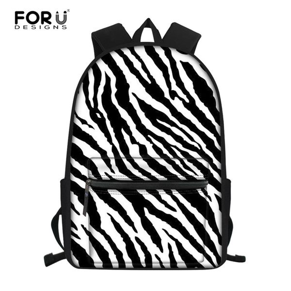 

forudesigns children kids school bags boy girls zebra print school backpack for teenage college women schoolbag high student bag