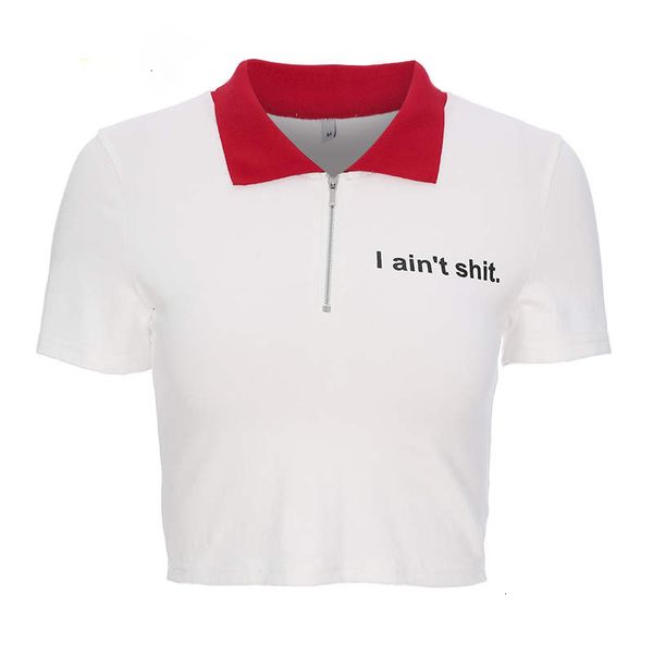 

womens designer womens shirts women cropped t shirt summer short sleeve slim waist crop cotton tee shirt femme, White