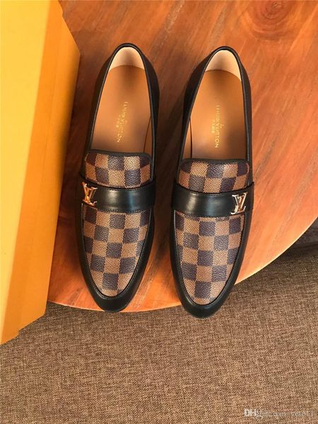 

20ss formal shoes men office italian luxury brands mens dress shoes loafers classic coiffeur wedding dress sapato social masculino madaod, Black