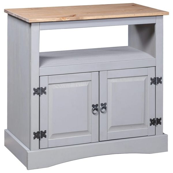 

tv cabinet mexico style pine corona gray 80x43x78 cm living room furniture
