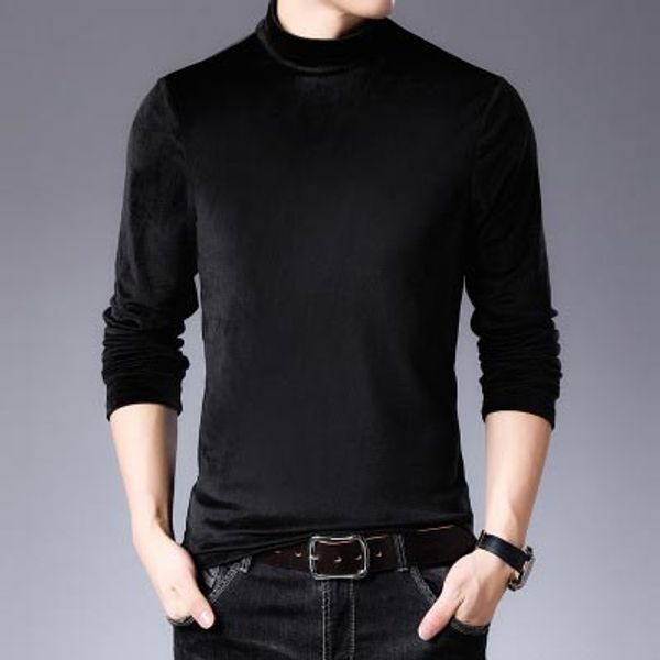 

mens luxury sweatshirts fashion long sleeve bottomin shirt designer solid color skinny thermal half-high collar clothes, White;black