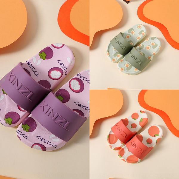 

l0bww children' women' outside wear avocado fruit mop parent-child home indoor anti-skid children children slippers children&#03, Black;grey