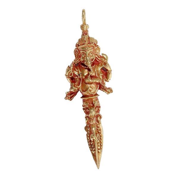 

golden spirituality ganesha statue vinayaka charms amulets pendants necklace
