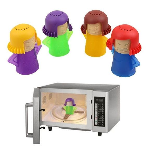 Pulitore a vapore per forno a microonde Angry Mama Pulisce facilmente con aceto e acqua Pulisce a vapore Disinfetta Utensili da cucina domestici 11 * 13,5 cm