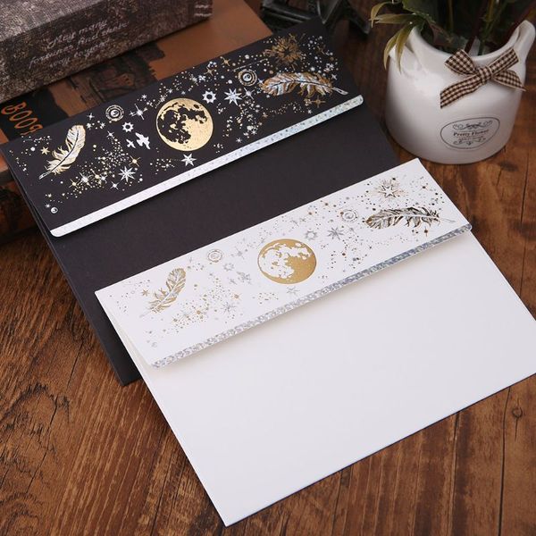 

10pcs creative bronzing feather envelope for wedding invitation cards gifts stationery letter