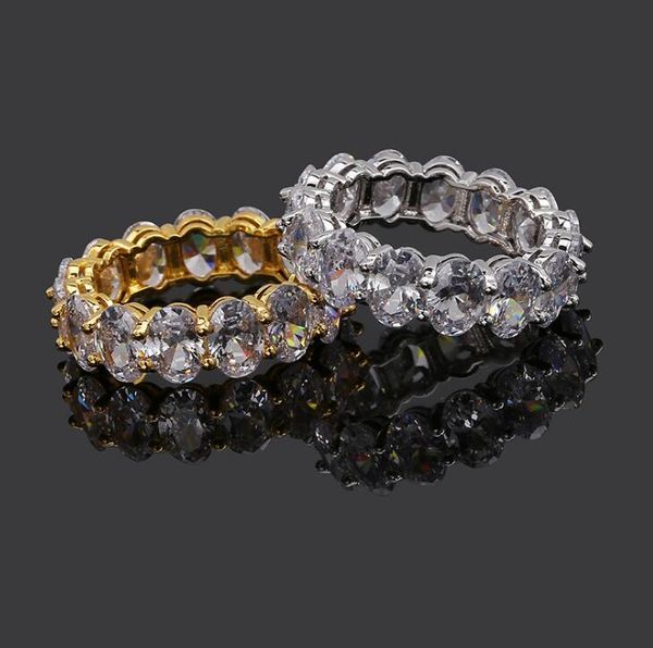 

ins zircon couple ring full of jewels hip hop champion ring the gift for women and men, Silver