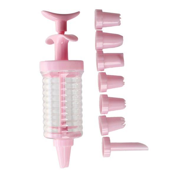 

cake biscuit cookie decorating kit icing piping syringe 8 nozzles