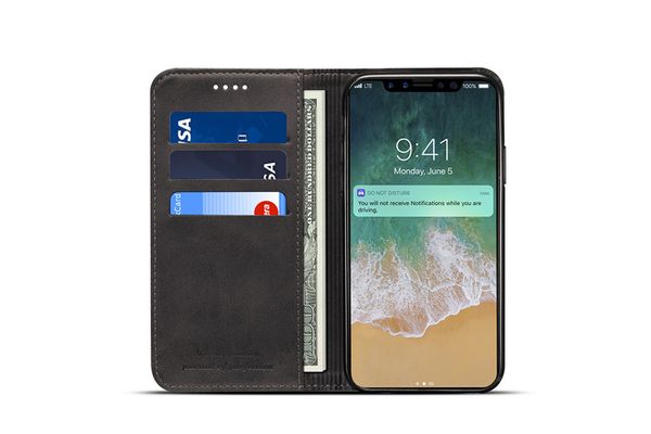 

For iphone x max xr x 8 7 plu retro flip tand wallet leather ca e phone cover for am ung 9 10 plu 10e