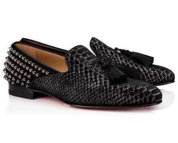 

New Gentleman Party / Dress / Business Man Red Bottom Oxford Flats Мужская обувь с шипами Мужские лоферы Chaussure Ho