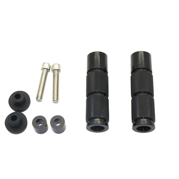 

2 pcs accessories replacement parts footrest motorcycle universal tools extension pegs round aluminum alloy foot pedal threaded