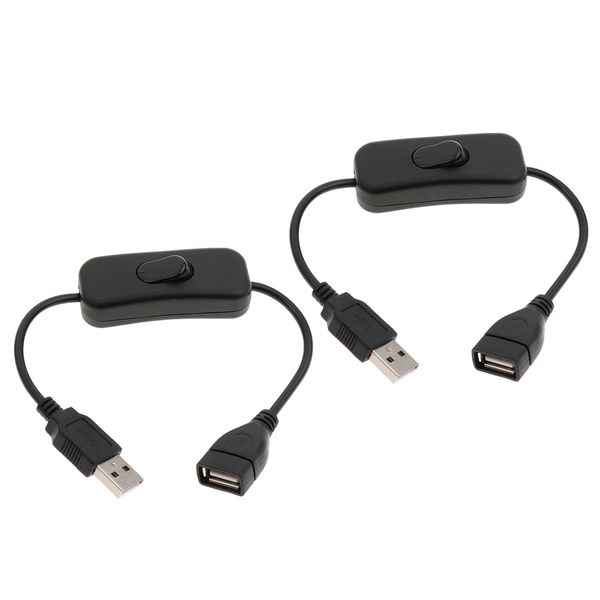 

2x usb cable with on/off switch toggle power control extension cord for led