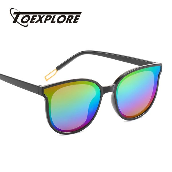 

toexplore fashion cat eye women sunglasses men brand designer eyewear vintage retro luxury mirror sun glasses uv400 wholesale, White;black