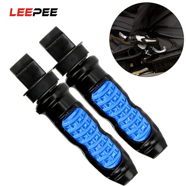 

leelee 1 pair motorcycle pedals footrest rear passenger foot pegs aluminum motorbike pedal modification scooter foot-peg