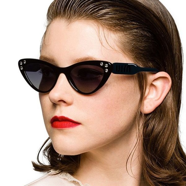 

lonsy fashion cat eye sunglasses women brand designer vintage retro sun glasses female small cateyes sunglass uv400 shades, White;black