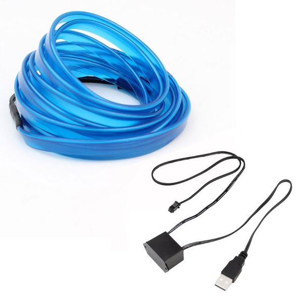 

led el light neon rope автомобиля танец glow light strip + 3v / 12v контроллер usb drive украшение автомобиля стайлинг party decor