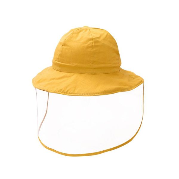 

anti-fog windproof fishmen hat anti-saliva face cover cap kids boys girls anti-spitting infection protective eye kids cap hats, Yellow