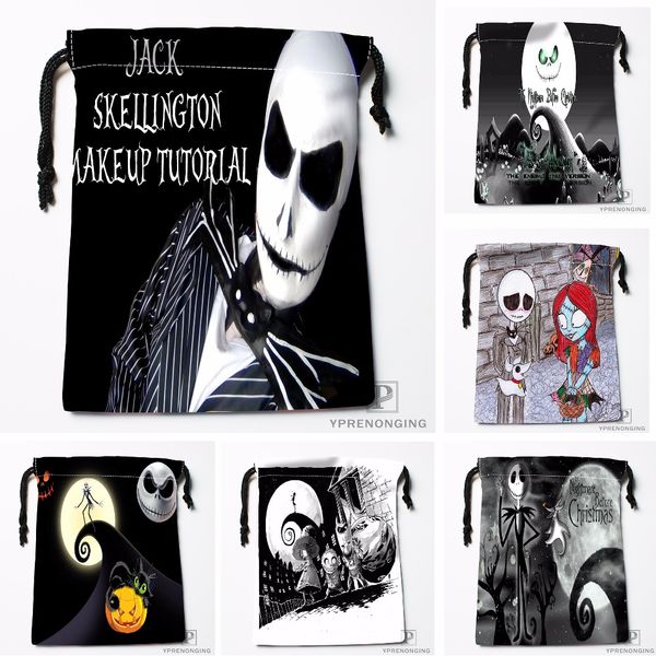 

custom nightmare before christmas drawstring bags travel storage mini pouch swim hiking toy bag size 18x22cm#0412-03-30