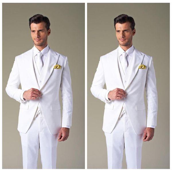 

белый жених мужские смокинги tailed made свадьба тонкий один пуговицы костюм groomsmen формальный деловой костюм с отворотом и отворотом чел, Black;gray