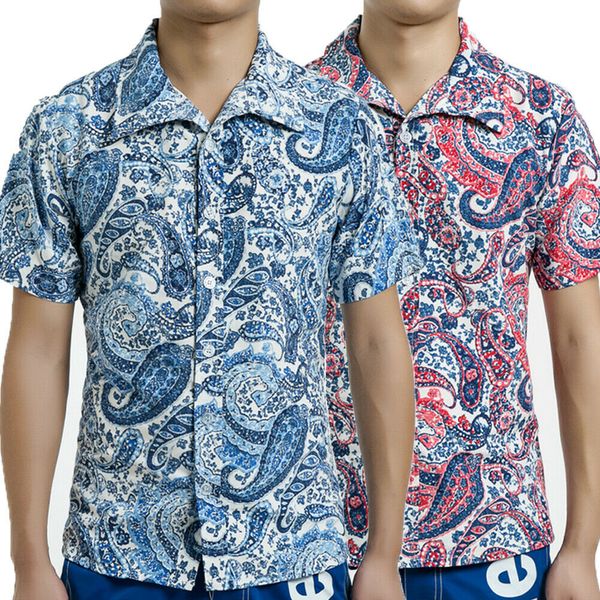 

2019 new style print button short sleeve men's slim fit dress shirt short sleeve casual formal luxury shirts, White;black