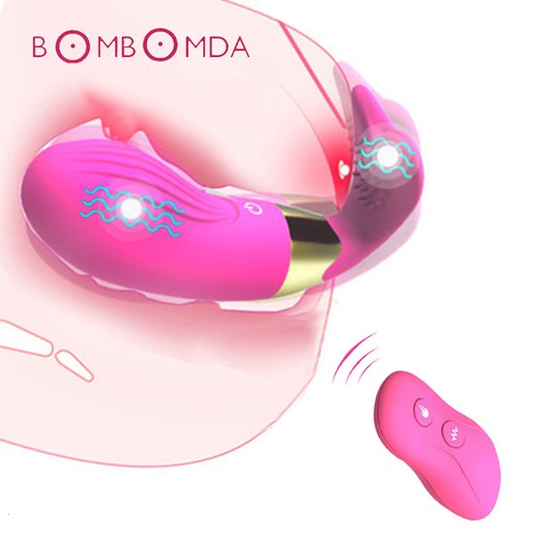 Indossabile riscaldamento vibratore vibratore per le donne mutandine telecomando giocattoli del sesso stimolatore clitorideo cinturino invisibile senza spalline sul dildo T191031