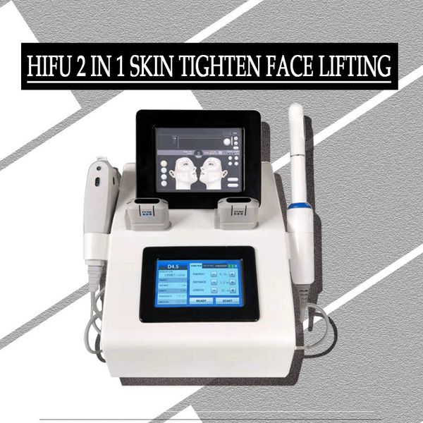 

new 2 in 1 skin tighten face lifting vaginal tighten high intensity focused ultrasound wrinkle removal beauty machine system fast shipping