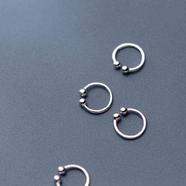 

925 sterling silver plain ear cuff clip-on single earring jewelry a1929